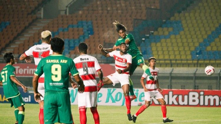 Madura United wajib meraih poin penuh di aga terakhir Grup C Piala Menpora 2021. Copyright: © Persebaya