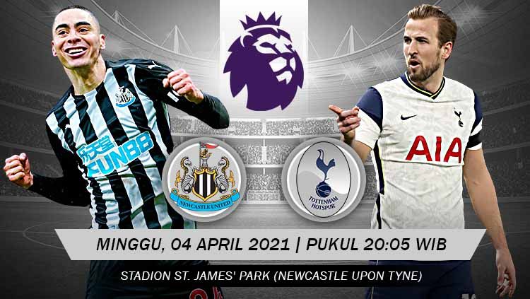 Berikut prediksi pertandingan Liga Inggris 2020/21 pekan ke-30 akan menampilkan laga menarik antara Newcastle United vs Tottenham Hotspur. Copyright: © Grafis:Yanto/Indosport.com