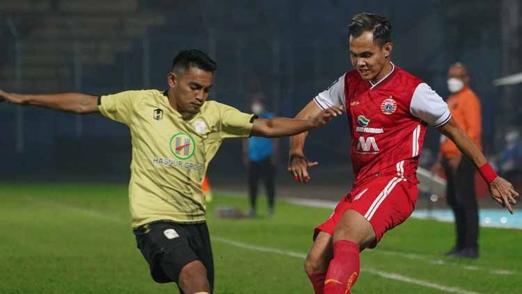 Laga babak 8 besar Piala Menpora 2021 antara Persija vs Barito Putera di Stadion Kanjuruhan Malang. Copyright: © Khairul Imam/Persija