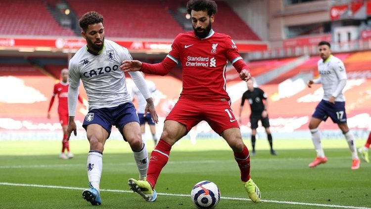 Liverpool meraih kemenangan dramatis kala menjamu Aston Villa di laga pekan ke-31 Liga Inggris 2020-2021. Copyright: © Clive Brunskill/Getty Images