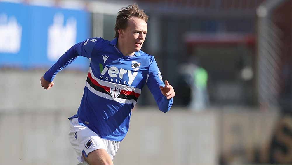 Membedah kualitas Mikkel Damsgaard, wonderkid Skandinavia di tim Sampdoria yang jadi rebutan dua klub raksasa Liga Italia, Inter Milan dan Juventus. Copyright: © Jonathan Moscrop/Getty Images