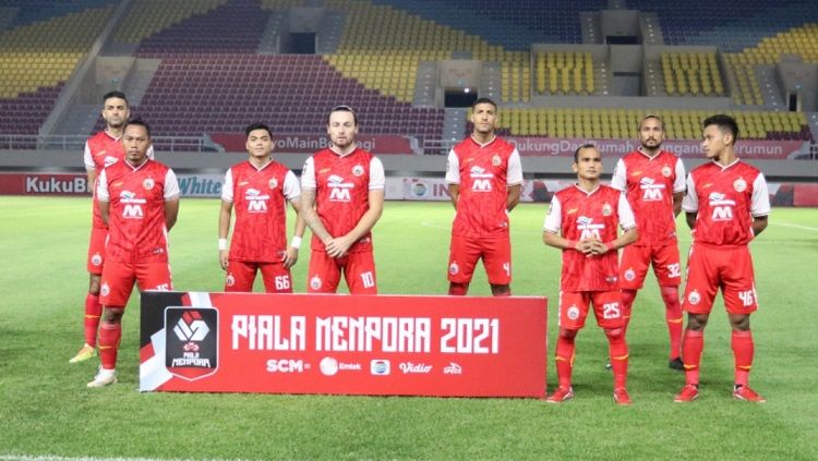 Starting eleven Persija Jakarta di Piala Menpora 2021. Copyright: © PT LIB