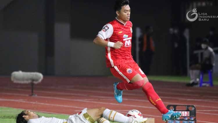 Laga semifinal leg Piala Menpora 2021 kedua antara PSM vs Persija Jakarta. Copyright: © PT LIB