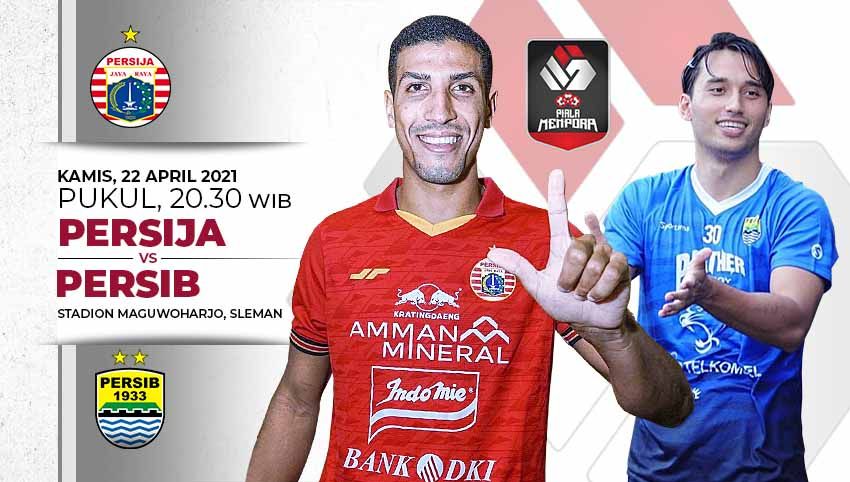 Pertandingan Persija Jakarta vs Persib Bandung (Piala Menpora 2021). Copyright: © Grafis:Yanto/Indosport.com