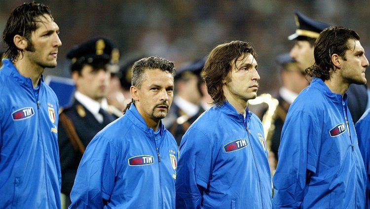 Laga perpisahan Roberto Baggio di timnas Italia, 28 April 2004. Copyright: © FIGC