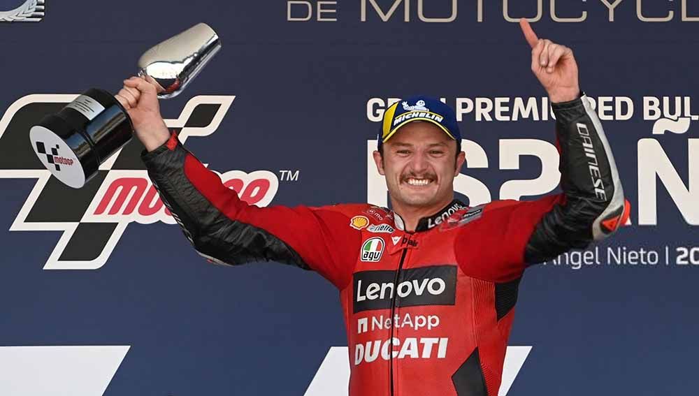 Jack Miller blak-blakan mengenai masa depannya bersama Ducati yang bakal kadaluarsa akhir musim ini. Copyright: © PIERRE-PHILIPPE MARCOU/AFP via Getty Images