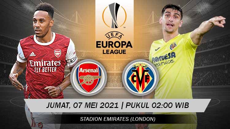 Prediksi pertandingan leg kedua semifinal Liga Europa musim 2020-2021 antara tuan rumah Arsenal vs Villarreal. Copyright: © Grafis:Yanto/Indosport.com