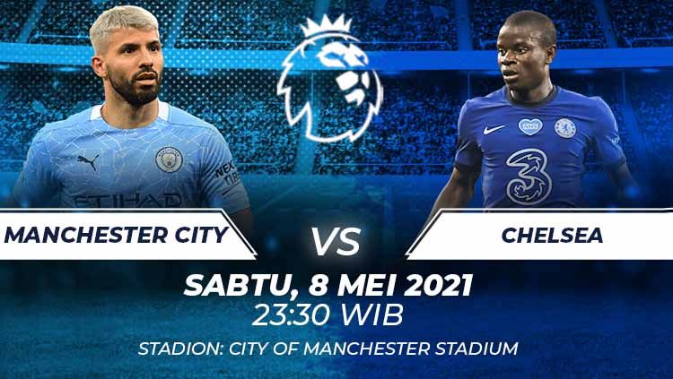 Berlangsung di Etihad Stadium, Manchester City akan menghadapi Chelsea pada pekan ke-35 Liga Inggris 2020-2021, Sabtu (08/05/21).  Copyright: © Grafis:Frmn/Indosport.com