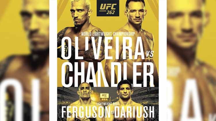 Duel perebutan gelar juara kelas ringan Charles Oliveira vs Michael Chandler di UFC 262 Copyright: © UFC