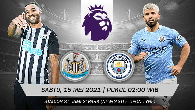 Berikut link live streaming pertandingan lanjutan pekan ke-36 kompetisi Liga Inggris musim 2020-2021 antara Newcastle United vs Manchester City. Copyright: © Grafis:Yanto/Indosport.com