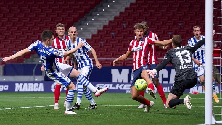 Berikut klasemen LaLiga Spanyol, Kamis (13/05/21) WIB. Bekuk Real Sociedad, Atletico Madrid tinggalkan Barcelona dan Real Madrid dalam perebutan gelar juara. Copyright: © Diego Souto/Quality Sport Images/Getty Images