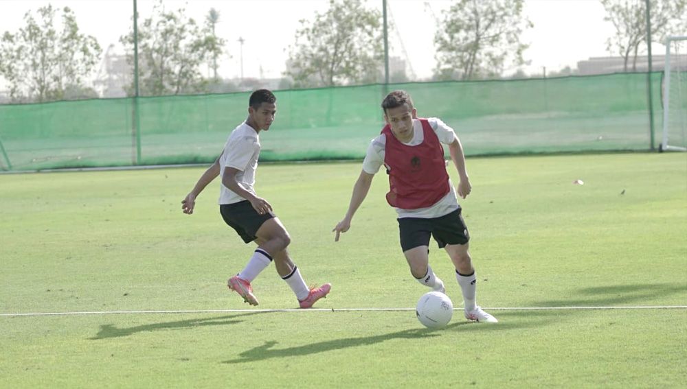 Egy Maulana Vikri sudah bergabung dengan Timnas Indonesia di Dubai, Uni Emirat Arab, Rabu (19/05/21). Copyright: © Muhammad Irvan/PSSI