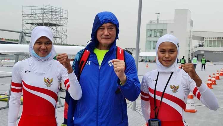 Pedayung putri Mutiara Rahma Putri/Melani Putri meraih tiket menuju Olimpiade Tokyo. Copyright: © NOC