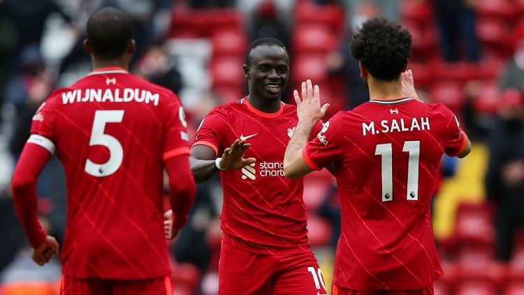 Liverpool meraih kemenangan atas tamunya Crystal Palace dalam lanjutan pekan ke-38 Liga Inggris 2020-2021, Minggu (23/05/21) malam WIB. Copyright: © Alex Livesey/Getty Images