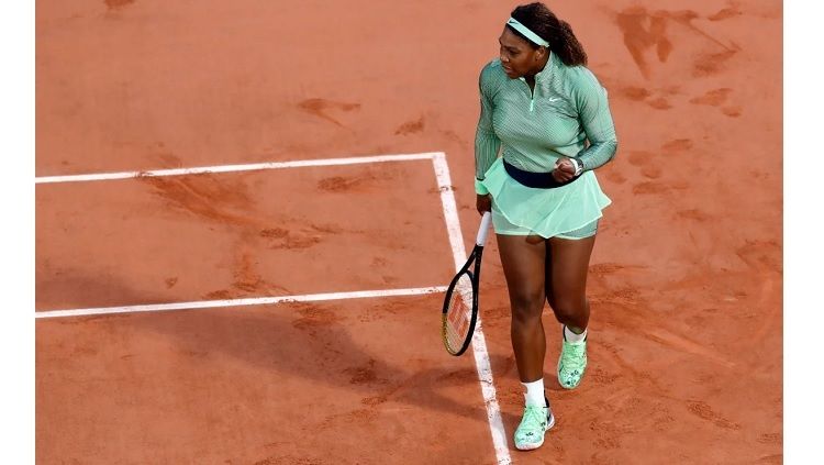 Serena Williams di French Open 2021. Copyright: © Reuters