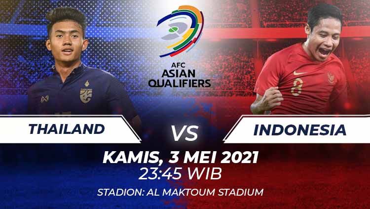 Timnas Indonesia akan melakoni laga lanjutan babak kualifikasi grup G Piala Dunia 2022 Qatar melawan Thailand di Stadion Al Maktoum, Dubai Kamis (03/06/21). Copyright: © Grafis:Frmn/Indosport.com
