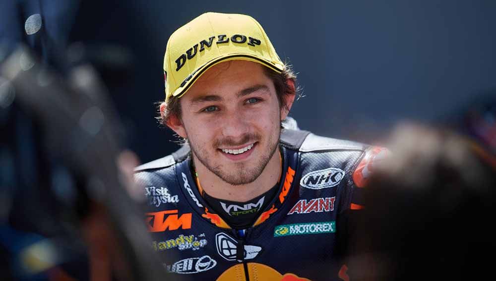 Remy Gardner, pembalap Moto2 yang resmi dipromosikan ke Tech3 KTM di MotoGP 2022. (Jose Breton/Pics Action/NurPhoto via Getty Images) Copyright: © Jose Breton/Pics Action/NurPhoto via Getty Images