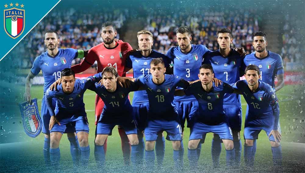 Berikut profil tim peserta Euro 2020, Italia, yang mencakup pembahasan pengenalan tim, starting XI, player to watch, dan prediksi di Euro. Copyright: © Grafis:Yanto/Indosport.com