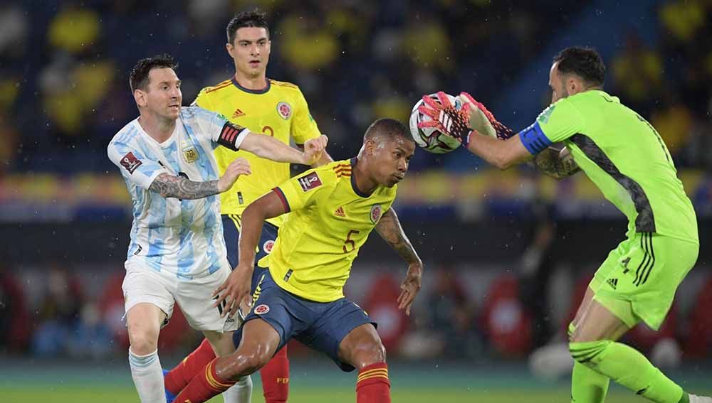Berikut rekap hasil pertandingan Kualifikasi Piala Dunia CONMEBOL. Brasil gembira, bagaimana dengan Argentina? Copyright: © RAUL ARBOLEDA/AFP via Getty Images