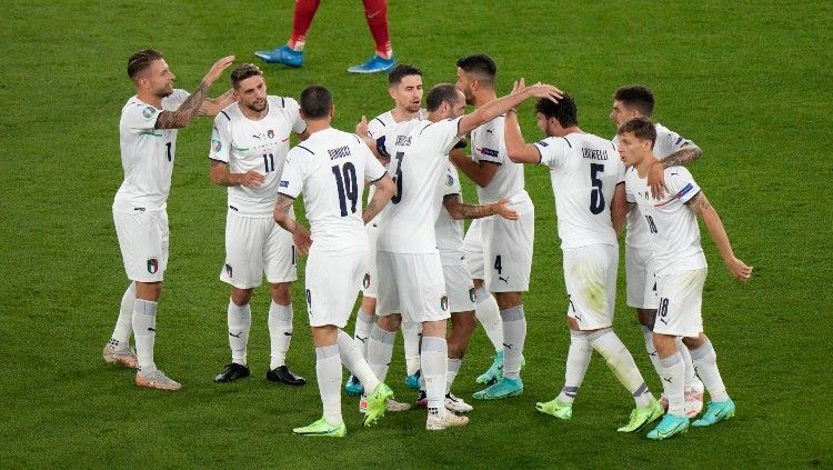 Berikut klasemen grup A Euro 2020 yang memperlihatkan dominasi Italia sebagai raja klasemen usai taklukan Turki. Copyright: © Andrew Medichini/Getty Images