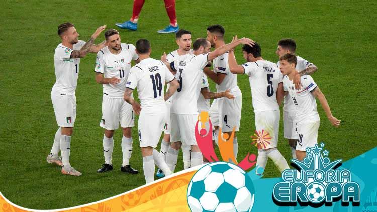 Skuat Italia memenangkan laga atas Turki di laga pembuka Euro 2020. Copyright: © Andrew Medichini/Getty Images