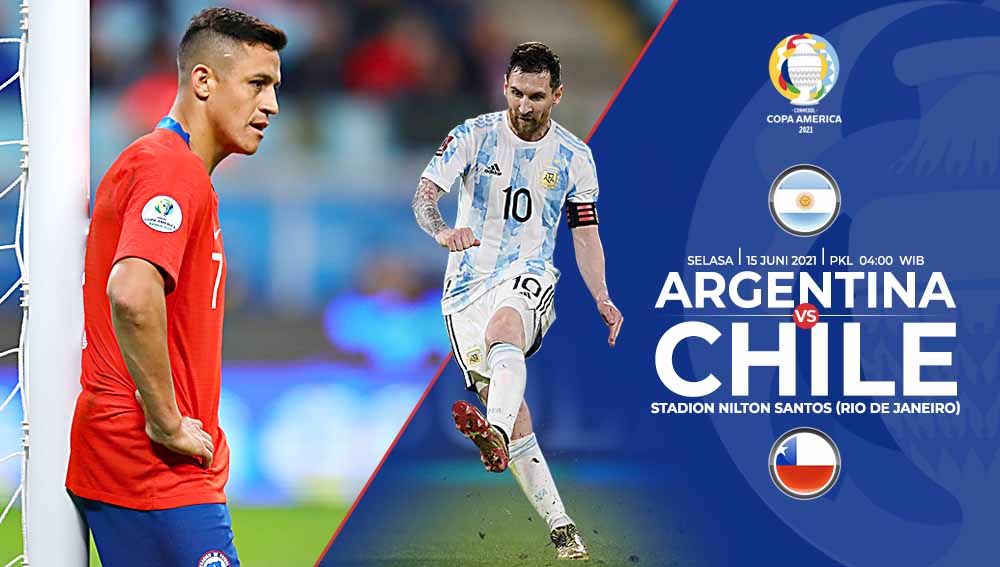 Link Live Streaming Pertandingan Copa America 2021: Argentina vs Chile. Copyright: © Grafis:Yanto/Indosport.com