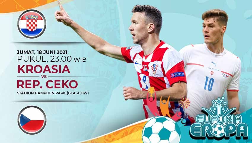 Pertandingan antara Kroasia vs Rep Ceko (Euforia Eropa 2020). Copyright: © Grafis:Yanto/Indosport.com