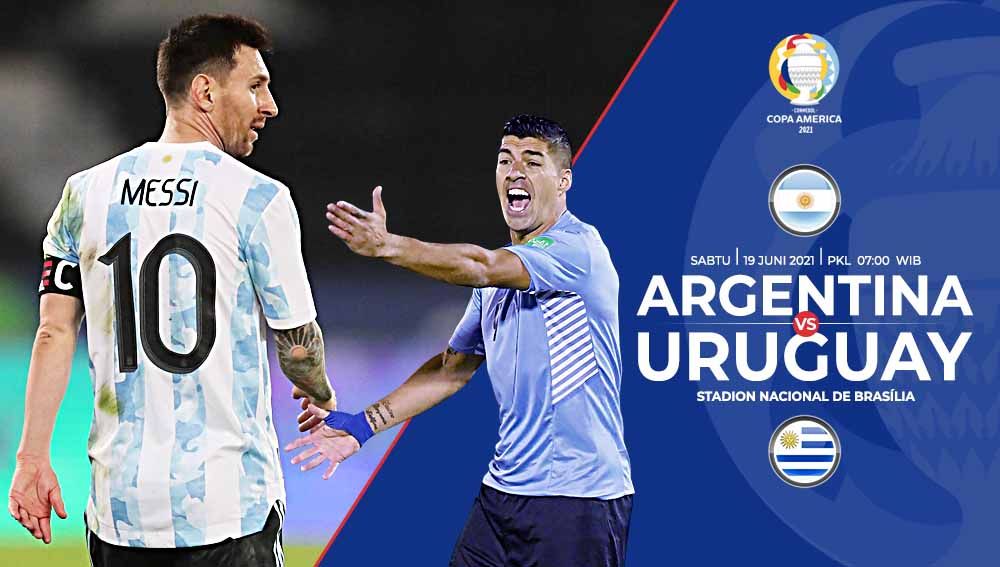 Pertandingan antara Argentina vs Uruguay (Copa Amerika). Copyright: © Grafis:Yanto/Indosport.com