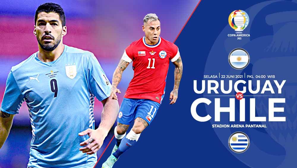 Pertandingan antara Uruguay vs Chile (Copa Amerika). Copyright: © Grafis:Yanto/Indosport.com
