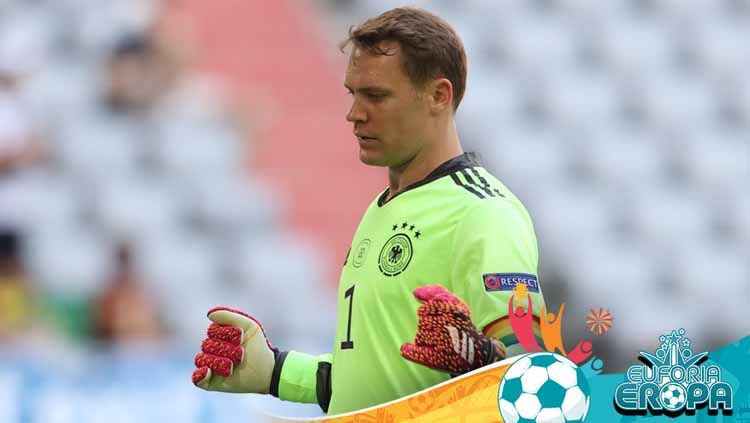 Manuel Neuer di laga Euro 2020 Portugal vs Jerman. Copyright: © Alexander Hassenstein/Getty Images.