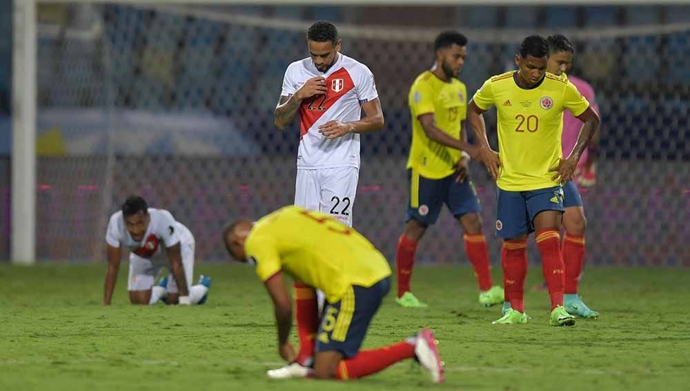 Laga antara Colombia vs Peru Group A di Copa America Brazil 2021. Copyright: © Pedro Vilela/Getty Images