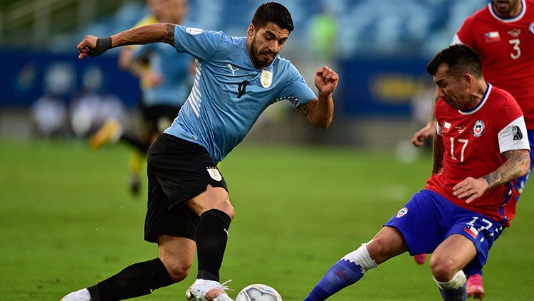 Uruguay saat melawan Chile di Copa America. Copyright: © Rogerio Florentino/Getty Images