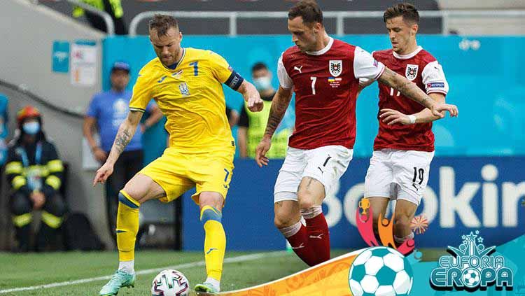 Laga antara Ukraina vs Austria di Euro 2020. Copyright: © Stanislav Vedmid/Getty Images