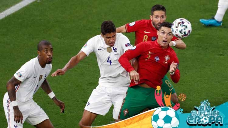 Laga pertandingan antara Portugal vs Prancis di Euro 2020. Copyright: © LASZLO BALOGH/AFP via Getty Images