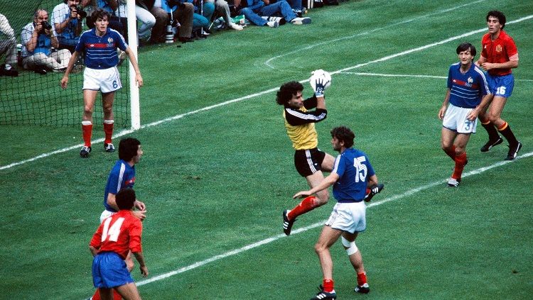 Pemandangan pertandingan final Piala Eropa antara Prancis versus Spanyol, 27 Juni 1984. Copyright: © AFP