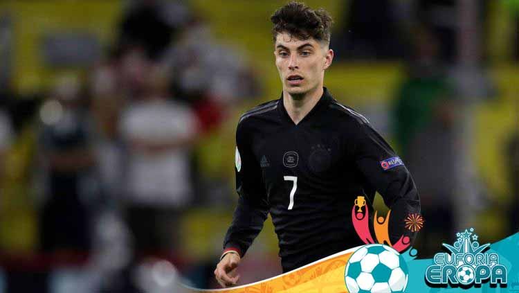 Kai Havertz saat membela Timnas Jerman di Euro 2020. Copyright: © Laurens Lindhout/Soccrates/Getty Images