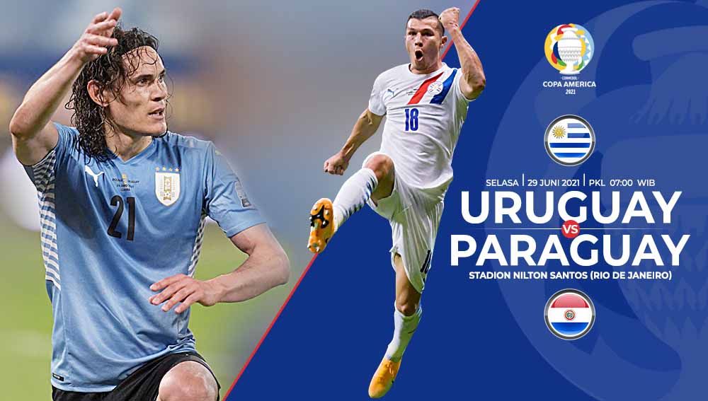 Berikut link live streaming pertandingan pamungkas Grup A Copa America 2021 antara Uruguay vs Paraguay. Copyright: © Grafis:Yanto/Indosport.com