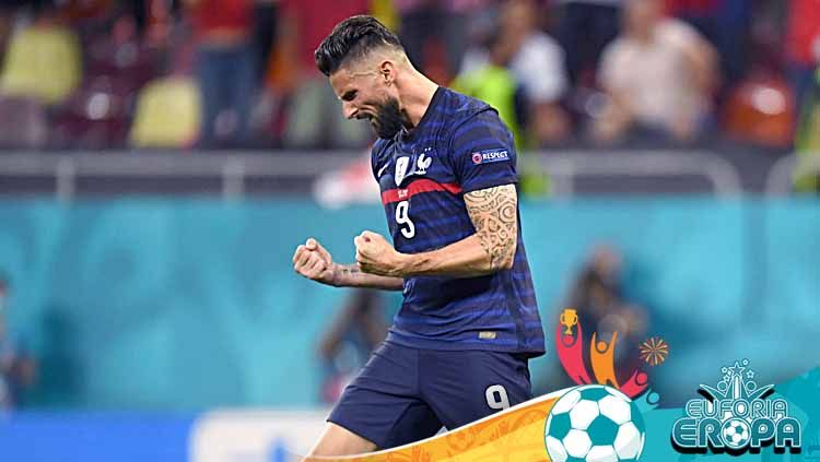 Olivier Giroud, pemain Timnas Prancis. Copyright: © Alex Caparros - UEFA/UEFA via Getty Images