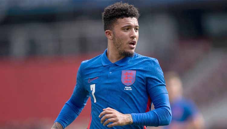 Jadon Sancho saat membela Timnas Inggris. Copyright: © Visionhaus/Getty Images