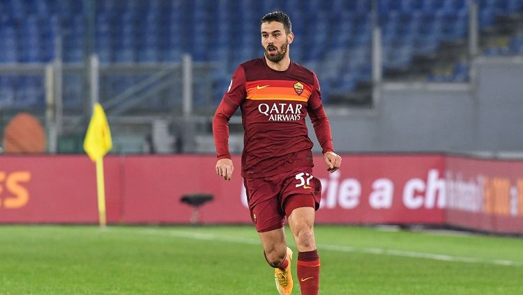 Klub Liga Inggris (Pemier League), Manchester United, ketagihan bakat Liga Italia hingga ingin angkut Leonardo Spinazzola (AS Roma) pada bursa transfer ini. Copyright: © Silvia Lore/Getty Images