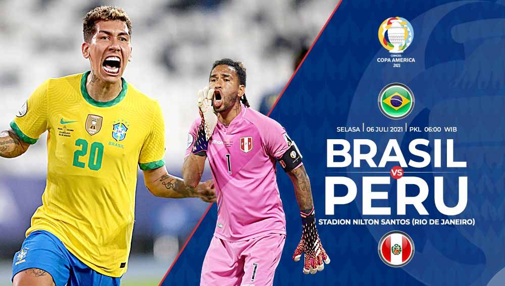 Pertandingan antara Brasil vs Peru (Copa Amerika). Copyright: © Grafis:Yanto/Soicaumienbac.cc