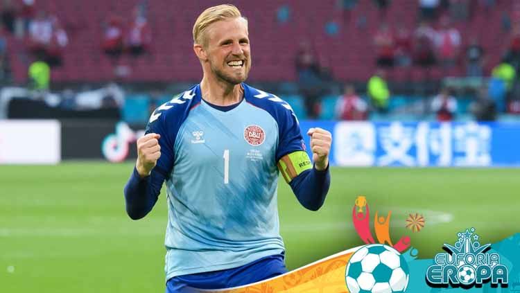 Kasper Schmeichel, kiper Timnas Denmark Copyright: © Alex Gottschalk/DeFodi Images via Getty Images