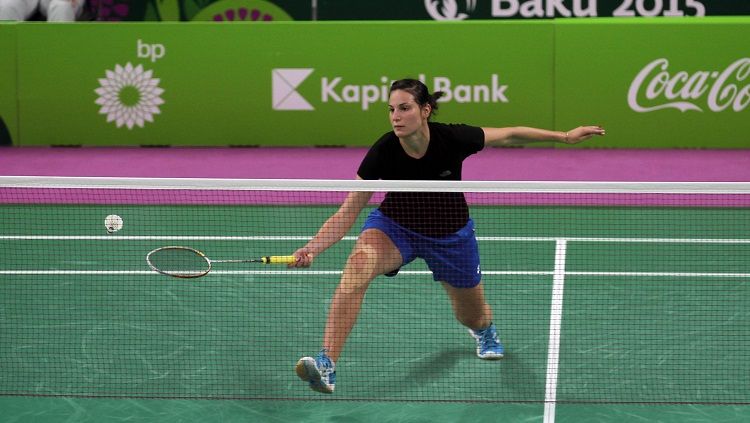 Pebulutangkis putri Israel, Ksenia Polikarpova, banjir hujatan dari Badminton Lovers, untuk tampil di ajang Korea Masters 2023. Copyright: © Badminton Europe
