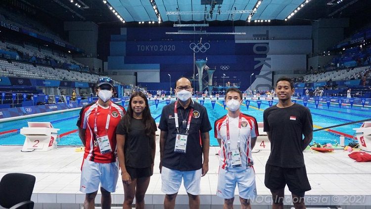 Aflah Fadlan Prawira dan Azzahra Permatahani, perenang Indonesia yang tampil di Olimpiade Tokyo 2020 Copyright: © NOC Indonesia