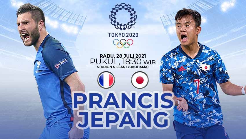 Link Live Streaming Sepak Bola Putra Olimpiade Tokyo 2020: Prancis vs Jepang. Copyright: © Grafis:Yanto/Indosport.com