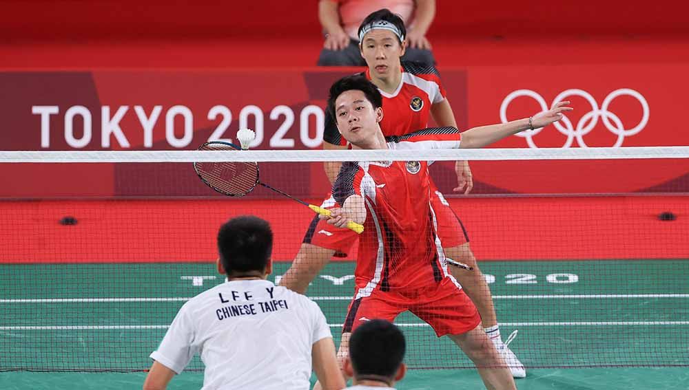 Kevin Sanjaya dan Marcus Fernaldi Gideon, ganda putra Indonesia. Copyright: © NOC Indonesia