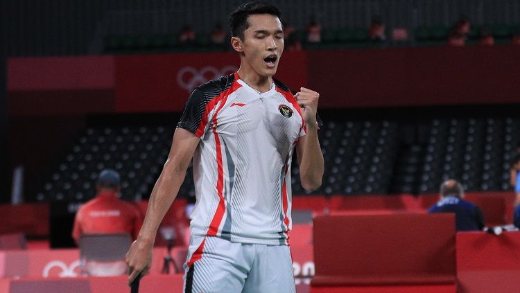 Hasil Swiss Open 2022 pada Minggu (27/03/22), tunggal putra Indonesia, Jonatan Christie lolos ke final usai tumbangkan eks no 1 dunia lewat rubber game. Copyright: © NOC Indonesia