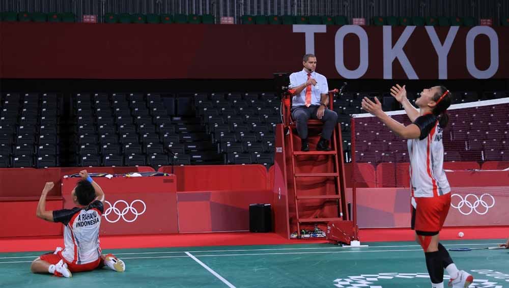 Momen Greysia Polii/Apriyani Rahayu catat sejarah jadi ganda putri Indonesia pertama yg ke semifinal Olimpiade. Copyright: © NOC Indonesia