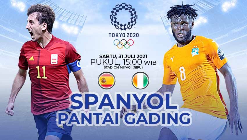 Prediksi Perempat Final Sepak Bola Putra Olimpiade Tokyo 2020 antara Spanyol vs Pantai Gading: Siapa Layak ke Semifinal? Copyright: © Grafis:Yanto/Soicaumienbac.cc