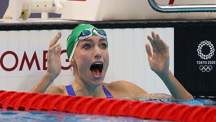 Perenang Afrika Selatan, Tatjana Schoenmaker, sukses memecahkan rekor dunia di Olimpiade Tokyo 2020. Copyright: © Ian MacNicol/Getty Images